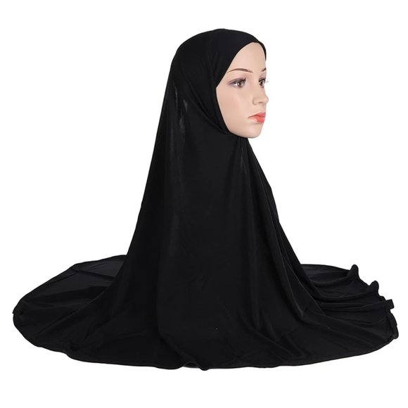 Accessories - plain large size muslim hijab amira pull on islamic scarf hot sell headscarf